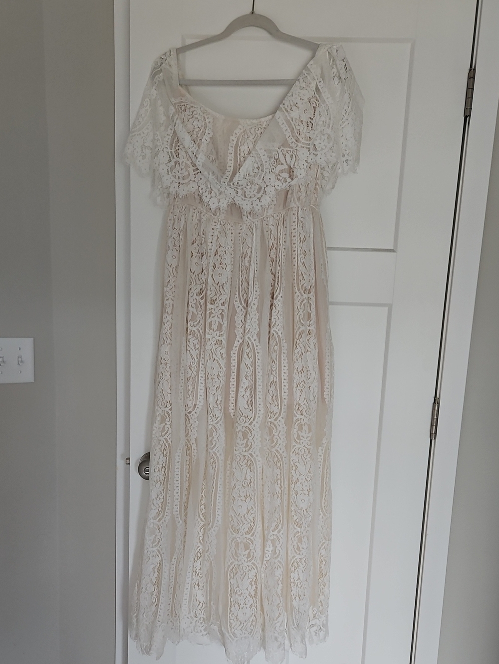 Baltic Born Ivory Lace Maxi Dress - Elegant Boho Style- Size Xl